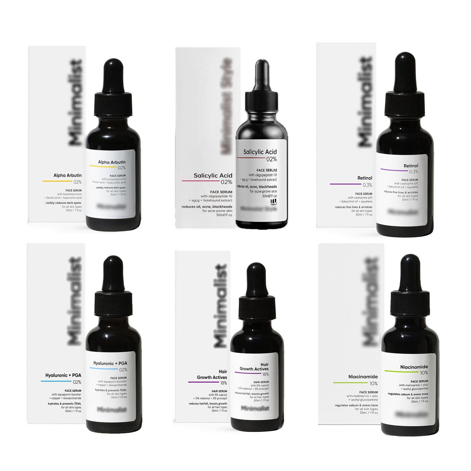 Hair Growth Serum with 6 different formulations